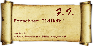 Forschner Ildikó névjegykártya